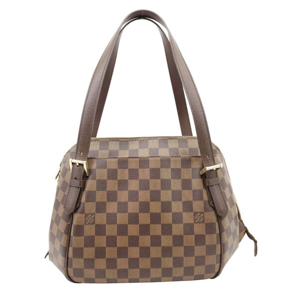 Louis Vuitton  Belem MM Damier Ebene Shoulder Bag Brown - Picture 3 of 13